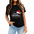 thumbnail image 2 of Merry Christmas Lights Red Santa Hat Xmas Family Men Women T-Shirt, 2 of 4