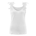 thumbnail image 4 of Sngxgn Women's Slim-Fit Knit V-Neck Layering Cami(White,XXXXL), 4 of 5