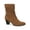 Cognac MC, variant on Womens Piviee Faux Suede Zipper Ankle Boots