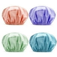 thumbnail image 5 of Reusable Shower Caps for Long Hair Women,Double Layers Sumptuous Silky Satin 100% Waterproof Shower Cap, 5 of 5