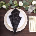 thumbnail image 5 of Balsa Circle 20x20 in Black Sequined Geometric Design Tulle Net Fabric Table Napkin Party Events Decorations Supplies, 5 of 8