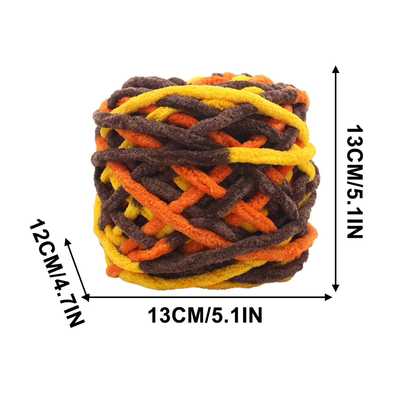 Cagogo 8Pcs Thick Ice Bar Yarn, Hand-Woven Crochet Yarn for Sweaters and Scarves, DIY Handcrafted Segment Dyed Doll Yarn, Chunky Knitting Yarn for Beginners, Premium Acrylic Craft Yarn Bulk