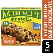 Nature Valley Protein Granola Bars, Peanut Butter Dark Chocolate, 5 Bars, 7.1 OZ