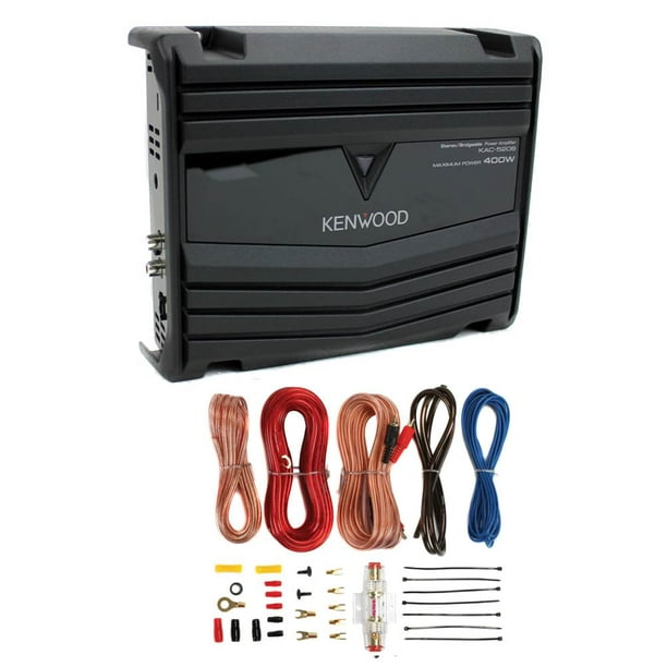 Kenwood KAC5206 400W 2Channel Class AB Car Audio Amplifier + 8 Gauge