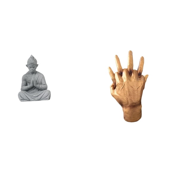 Escultura de mano de Buda en miniatura con abrazo de amantes, coleccionable para decoración de patio y jardín.