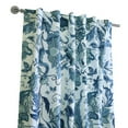 thumbnail image 7 of Jacobean Garden Light Filtering Dual Header Curtain Panel 52 x 63 in Blue, 7 of 7