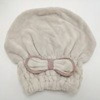 Gorro de pelo seco de vellón de coral liso para mujer, bonito gorro de ducha de secado rápido, absorbente de agua, gorro de princesa Baotou, moda para estudiantes