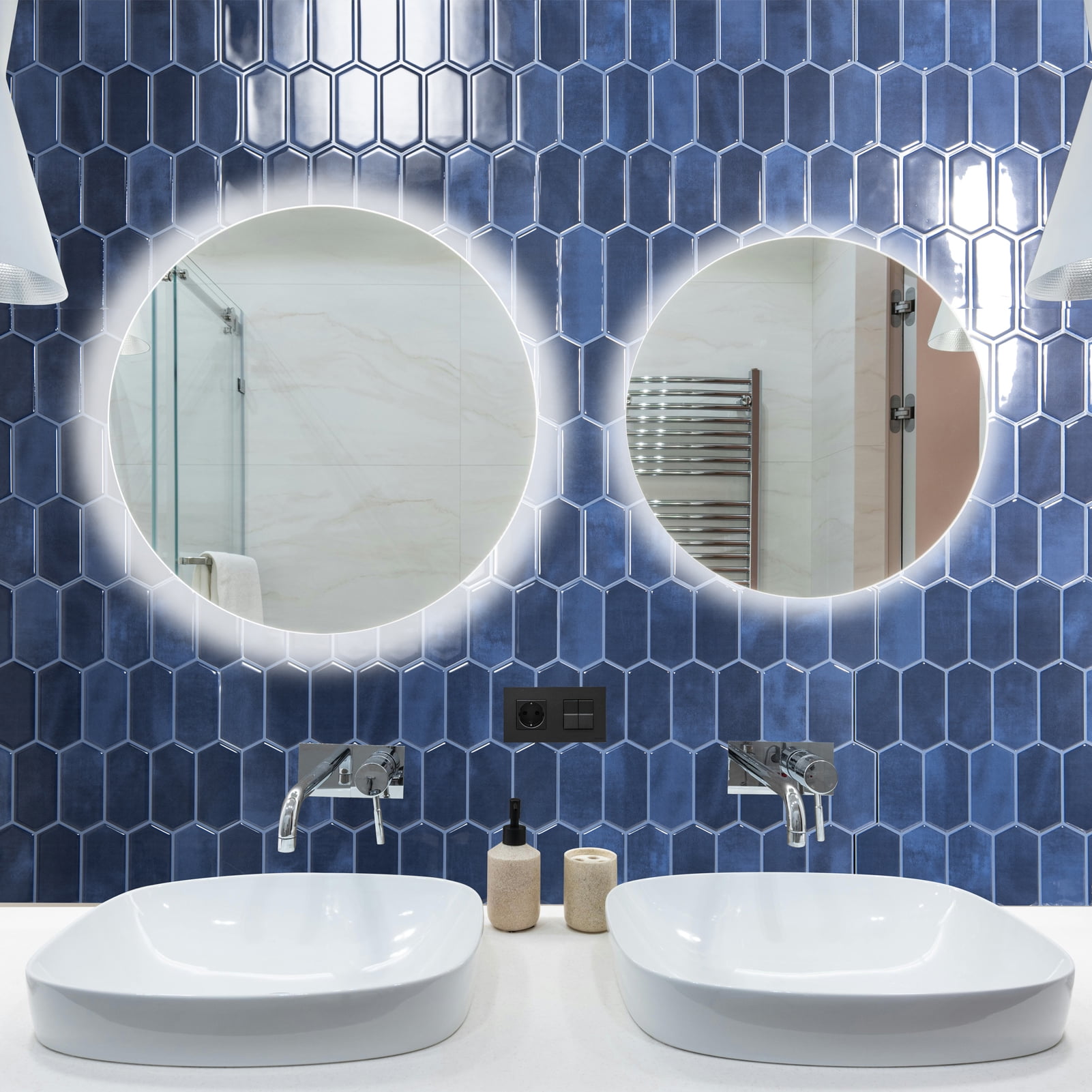 10Pcs Peel and Stick Backsplash,12'' x 12'' Heavy-Duty Self-Adhesive Vinyl Wall Tiles for Kitchen,Bathroom