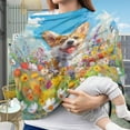 thumbnail image 3 of Renewold Corgi Flower Nursing Cover Carseat Canopy Cover Adorable Car Seat Covers for Babies Girls Boys Breathable Nursing Cover for Boys Girls, 3 of 3