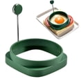 thumbnail image 2 of Food Grade Silicone Egg Rings, Non-Stick Mold for Fried Eggs & Poachers, Dishwasher Safe Cookware, 2 of 7