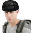 thumbnail image 2 of YooGuoGuo Summer Men Women Brimless Beanie Caps Adjustable Vintage Style Hat Cap Hip-hop Hat Casual Fashion Outdoor Breathable Mesh Hat Black, 2 of 7