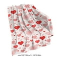 thumbnail image 3 of Uutvery Valentine‘s Day Flannel Blanket 51.18x59.06 Inch， Velvety-Soft Polyester Throw Sofa Cover， Printed Decorative Blanket with Heart Pattern，for Holiday Home Decor Bed Living Room, 3 of 6