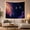 Orbiting Planets, variant on Fiery Sun with Planets and Nebulas in Star Field, Dramatic Celestial Style for Space Lovers, Solar System Wall Art, Housewarming Gift, Tapestry Wall Hanging for Bedroom and Dorm
