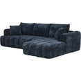 thumbnail image 6 of Tufted Chenille Cloud Modular Sectional Sofa,Oversized 2-Piece Right Facing Boneless Couch with Chaise Lounge, L-Shape Floor Lounge Sofa with 2 Throw Pillows for Living Room, No Assembly Required, 6 of 9