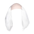 thumbnail image 3 of Peluca de gorro calvo para fiesta de disfraces, peluca con pelo a los lados, larga, calva, científica loca para Halloween, actuación en escenario Blanco, 3 of 8