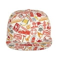 thumbnail image 2 of Gaeub Firefighter Icons Flat Bill Snapback Hats Baseball Caps with Adjustable for Running Workouts and Outdoor Activities, 2 of 9