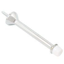 Heavy-Duty Solid Aluminum Door Stop, 4 Inches, Polished Chrome by Stone Harbor Hardware