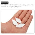thumbnail image 4 of Stained Glass Mosaic, Leaf Glass Mosaic Tiles Bulk for Craft DIY Handmade Projects White, 4 of 4