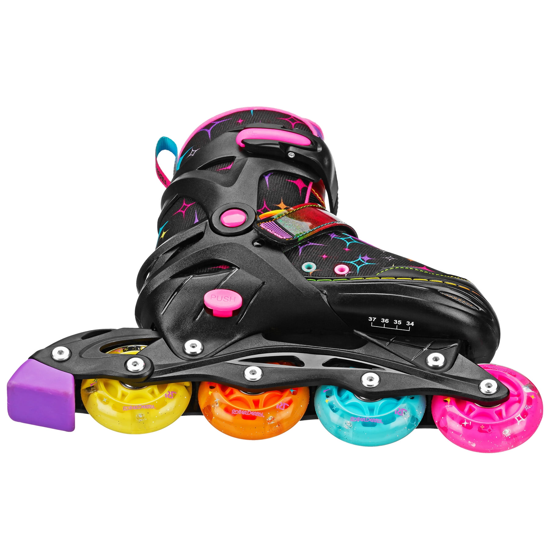 Roller Derby Stryde Girl's Adjustable Lighted Wheel Inline Skates