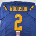 thumbnail image 2 of Autographed/Signed Charles Woodson Michigan Blue College Football Jersey JSA COA, 2 of 4