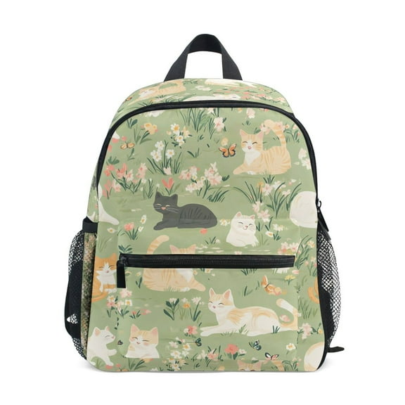 ALAZA Cat Flowers School Backpack Small Bookbag Mini Bags