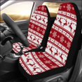 thumbnail image 2 of ABPHQTO Juego de 2 fundas para asientos de coche, ciervos navideños, copos de nieve, protectores universales para asientos delanteros de coche, aptos para coche, SUV, sedán, camión, 2 of 3