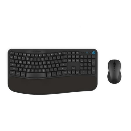 JLab Flow Mouse & Keyboard Bundle Ergonomic Multiple Connections Battery Powered Black