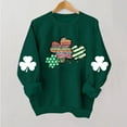 thumbnail image 2 of Luxalzxs St Patricks Day Shirt for Women Green Long Sleeve Sweatshirt Shamrock Clover Graphic Round Neck Blouse Tops Casual Sweatshirts, 2 of 4