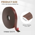 thumbnail image 2 of Uxcell Wall Corner Protector 0.8" x 29.5 ft, Self Adhesive Wall Guard Brown, 2 of 6