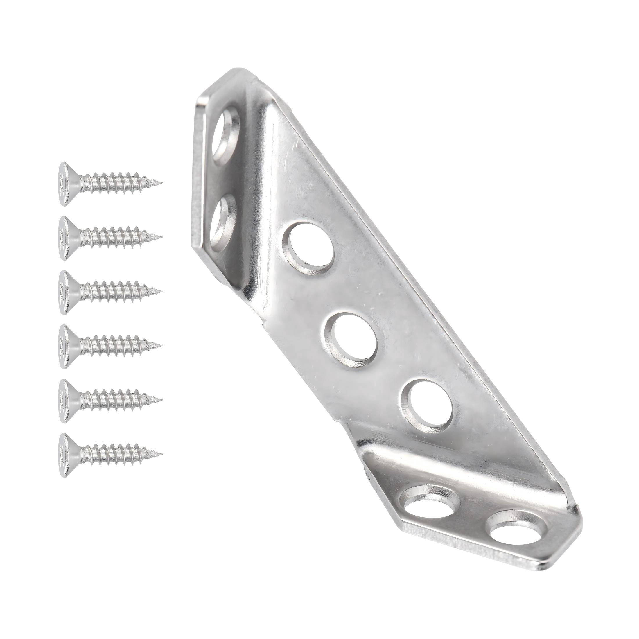 Hyper Tough 2-1/2 in. Stainless Steel Furniture Corner Connectors with Screws, 30 Pack