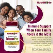 NutriBiotic DefensePlus, Immune Support with GSE, 90 Tablets