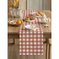 thumbnail image 3 of Red Buffalo Plaid Table Runner 70 Inches Long,Farmhouse Checkered Boho Vintage Cotton Linen Table Runners Dresser Scarves,Fabric Tabletop Scarf Furniture Cover for Home Dinner Party 13"x70", 3 of 9