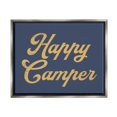 thumbnail image 5 of Stupell Industries Happy Camper Vintage Script Phrase Yellow Accent Luster Gray Framed Floating Canvas Wall Art, 16x20, by Lil' Rue, 5 of 5