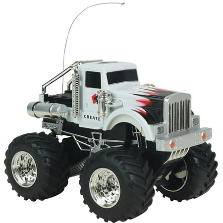 Bigfoot Model 4 Channel Remote Control Rock Crawlers Bigfoot Car 1:43 Scale RC Off-road Vehicle Model Toy Gift for Kids White None ()