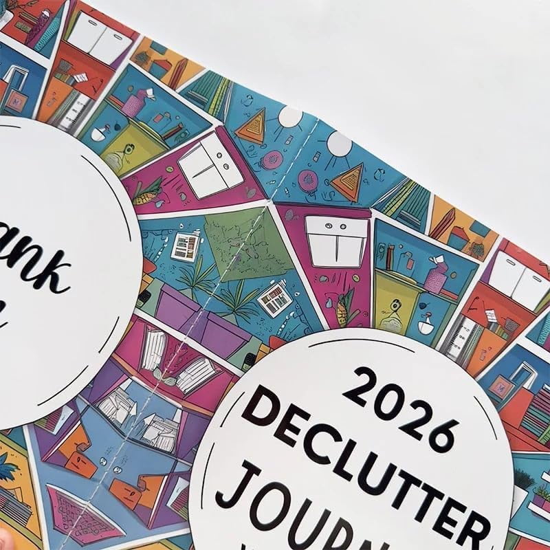 2026 Declutter Journal Workbook | Transform Your Home in 52 Weeks, 60 Page Guided Organization Planner, Prompts, Checklists, and Reflection Tools for Home & Life (1book,5 Colored Pen)