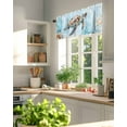 thumbnail image 3 of Blue Coastal Valances for Windows Sea Turtle Starfish Coral Summer Ocean Valance Rod Pocket Light Filtering Short Window Treatments Curtains for Kitchen Bathroom Living Room Bedroom, 42 x 12 Inch, 3 of 7