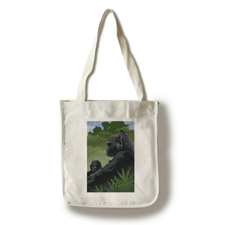 Garage Gorilla - Lowland Gorilla - Lantern Press Artwork (100% Cotton Tote Bag - Reusable)
