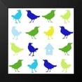 thumbnail image 2 of Zarris, Chariklia 15x15 Black Modern Framed Museum Art Print Titled - Animal Sudoku in Blue I, 2 of 5