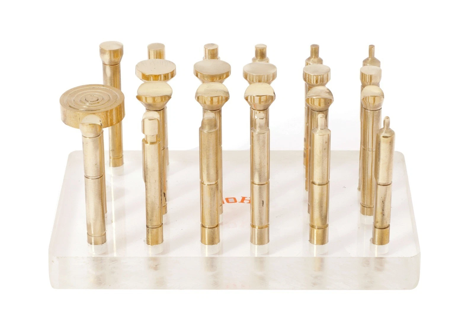 Wohi Innovations Gemstone Faceting DOP Combo – 22 Solid Brass Dopsticks (Flat & VEE Shaped) with 1 Target Dop | 6mm x 50mm | Lapidary Tool Set