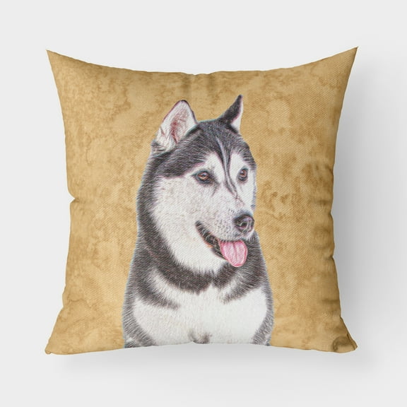 Alaskan Malamute Fabric Decorative Pillow