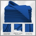 thumbnail image 4 of Lann's Linens Set of 12 Reusable Cloth Dinner Napkins, 17-inch Polyester Fabric Napkins for Holiday, Wedding and Event, Machine Washable, Royal Blue, 4 of 9