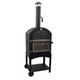 thumbnail image 1 of Ilios Innova | Horno Vesuv para Pizza de Carbón y Leña, con Piedra Cordierita, Termómetro y Chimenea, Asador Ahumador de Acero con Ruedas y Parrilla, 1 of 9