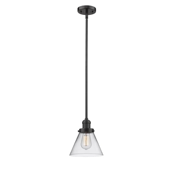 Innovations 1-LT LED Large Cone 8" Mini Pendant - Oil Rubbed Bronze - 201S-OB-G42-LED
