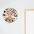 thumbnail image 4 of shiyou-Aluminum Silver Wall Clock Face for DIY, Wall Clock Dial DIY Clock Dial Plate Replacement Clock Dial Digital Clock Dial Clock Accessory Rose Gold, 4 of 4