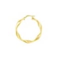 thumbnail image 5 of Auriga Fine Jewelry 14K Yellow Gold Polished Medium Twisted Hoop Earrings for Women, 5 of 6