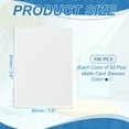 thumbnail image 2 of Uxcell Pochettes Mates pour Cartes, Protège-Cartes de Collection Parfaites pour Cartes à Collectionner & Baseball & Sports & Rassemblement de Magie & Cartes de Jeu de Magie (Blanc/bleu, 100 Pcs), 2 of 7