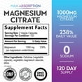 Magnesium Citrate Extra Strength 1000 mg Chelated for Max Absorption
