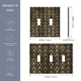 thumbnail image 2 of Yayeee Toggle Light Switch Wall Plate 2-Gang 4.56"x4.48" Decorative Outlet Cover, Black Floral Pattern, 2 of 7