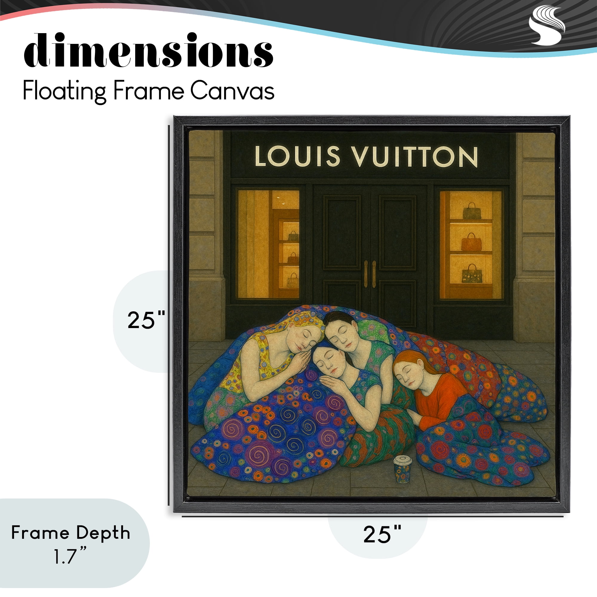 Stupell Industries Iconic Style Fashion Shop Black Framed Floater Canvas Wall Art, design by Grotto Studios