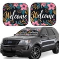 thumbnail image 2 of Daiia Floral Welcome Sign 2PCS Car Windshield Sun Shade, Foldable Sun Shield for Car Front Window, Auto Sun Blocker Visor Protector Universal for Truck SUV Pickup-Medium, 2 of 7